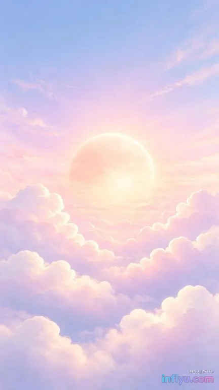 Pastel aesthetic phone wallpaper, AI image