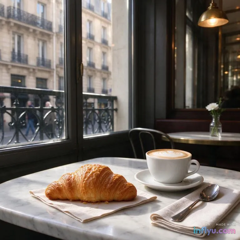 Cozy Parisian café corner, AI image