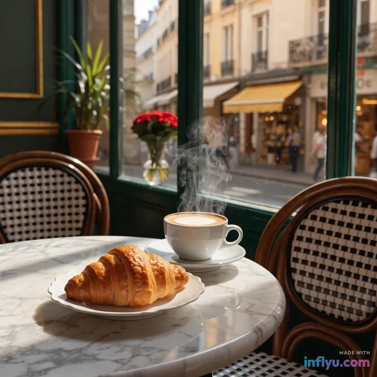 Cozy Parisian café corner, AI image